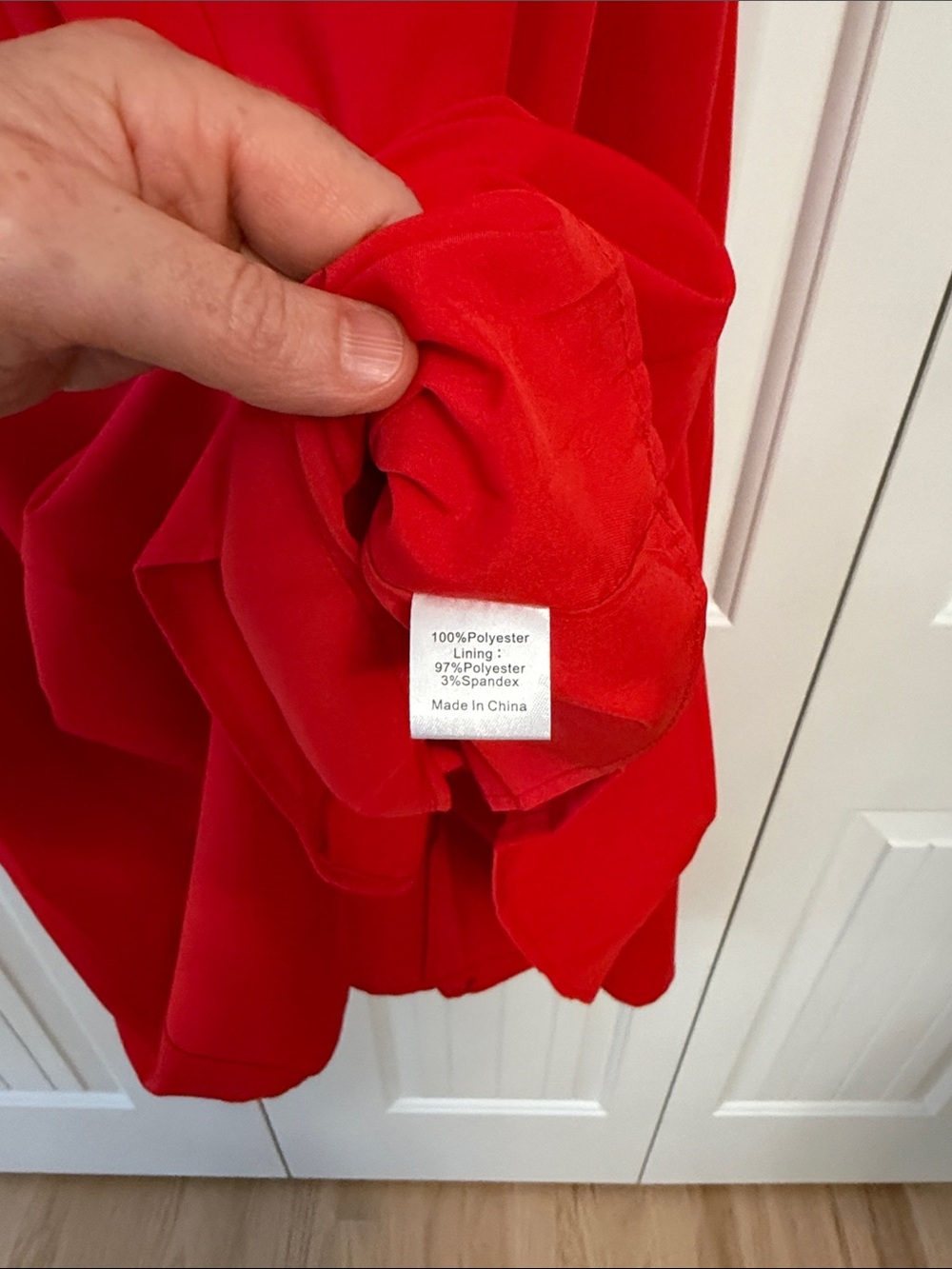 Tuckernuck x India Hicks NWT medium Fiery Red One-Shoulder A-Line Dress - Picture 7 of 8